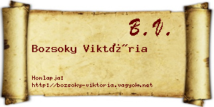 Bozsoky Viktória névjegykártya
