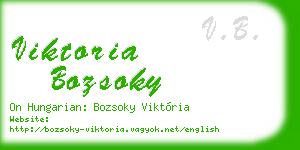 viktoria bozsoky business card