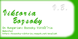 viktoria bozsoky business card